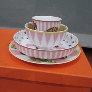HERMES Tableware Set Circus Bowl Dish Plate Tableware Porcelain Collection New